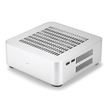 Mini HTPC-behuizing met aluminium behuizing en 8-pins voeding (PSU), wit