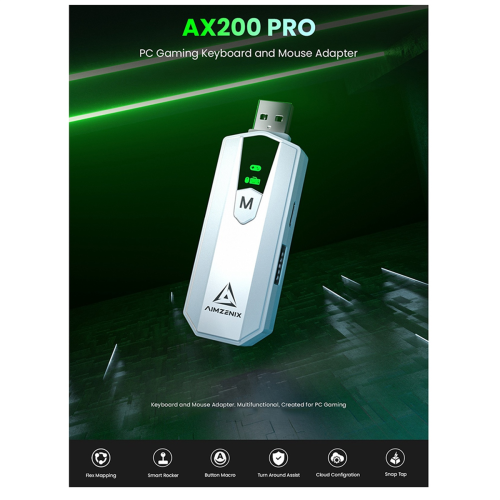 Adaptador de teclado e mouse AX200PRO, conversor de alto desempenho 2