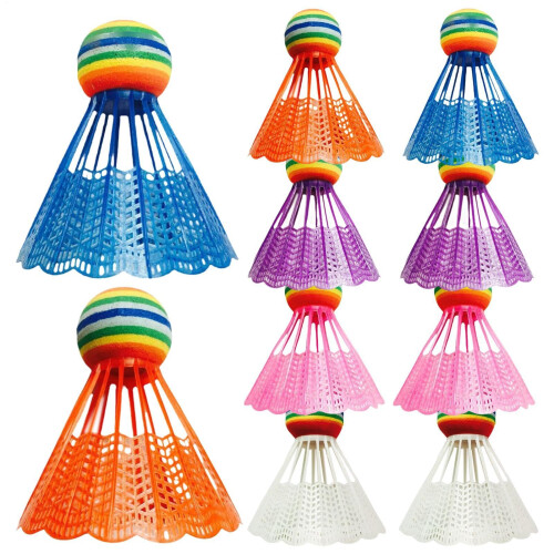 Rainbow Head Badminton  Coloured Game Badminton Balls Kit