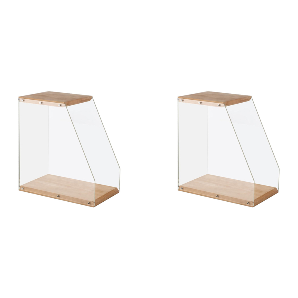 Platenhouder, Massief Houten Displayrek-image