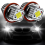 2 peças anel de luz olhos de anjo branco 0W 6000K para X3 X5 E39 E53 E60 2
