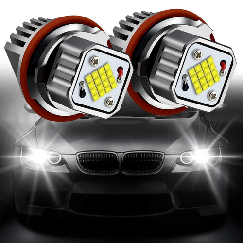 2 peças anel de luz olhos de anjo branco 0W 6000K para X3 X5 E39 E53 E60 1