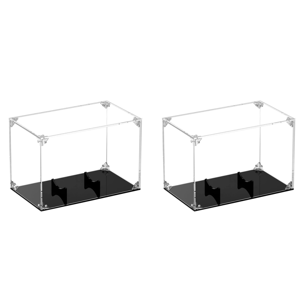 Voetbal Display Case Acryl Houder Met Deksel En Zwarte Doorzichtige Dozen-image