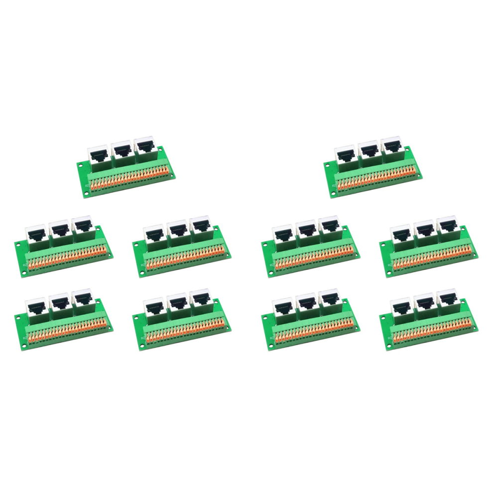 Rj45 Female Breakout Board,Solderless Rj45 To 8Pin Spring Terminal 4714141555133
