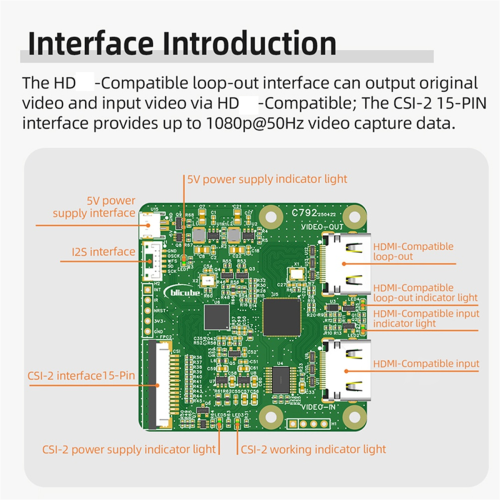 -Compatibel met en I2C-module 4K@60Hz Loop Out 1080P@60Hz 1