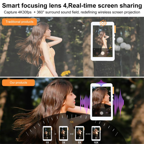 Selfiemonitor met luidspreker Magnetische telefoonvlog Selfiemonitorscherm 2