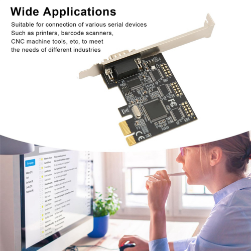 Pcie X1 to RS232 Serial Adapter Card Industrial Control Computer 1