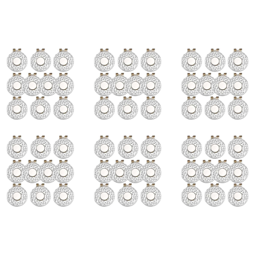 Magnetische Golfhut-Clips, Ballmarkerhalter, Silber