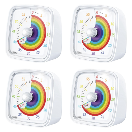 60-minuten visuele timer met nachtlampje, afteltimer, wit
