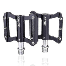 (Style F, Black) ZTTO JT06 MTB Road Bike Pedals - Sealed Bearing, Ultralight, Anti-Slip Wide Platform Cycling Pedals
