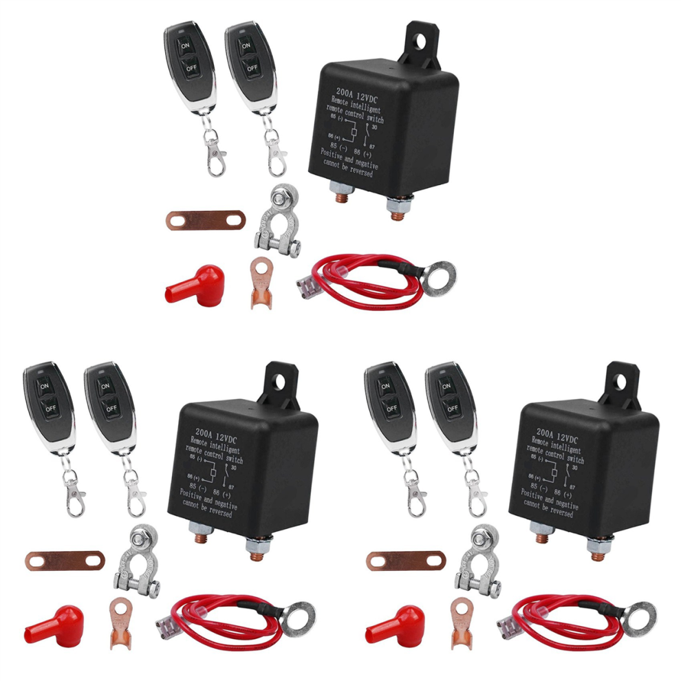 Remote Battery Disconnect Switch, 12V 200A Dual Remote Control Switch 4714141561103