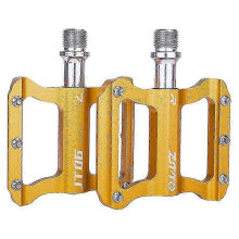 (Style G, Yellow) ZTTO JT06 MTB Road Bike Pedals - Sealed Bearing, Ultralight, Anti-Slip Wide Platform Cycling Pedals