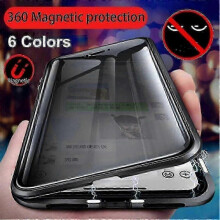 (For iPhone 15 Plus, Blue) 360-Degree Magnetic Privacy Protection Case for  15 Pro Max 14 13 12 11 and  11BZ