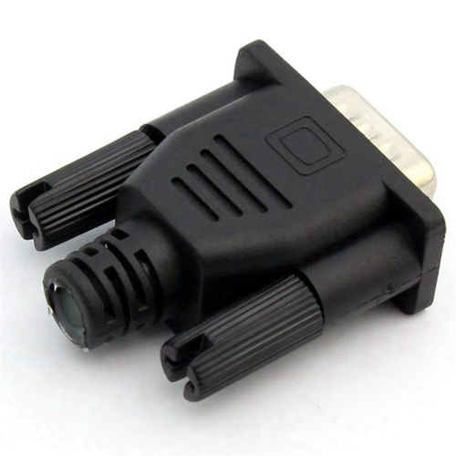 Adaptador de vídeo virtual VGA macho com plugue fictício e placa de trava EDID 2