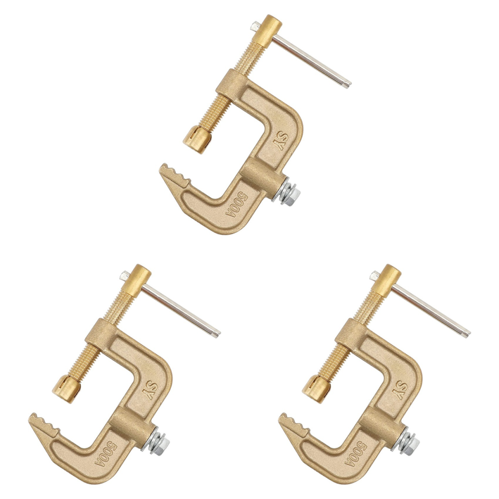 Welding Ground Clamp, 500A Current G-Type Solid Brass Ground Clamp 4714141548418