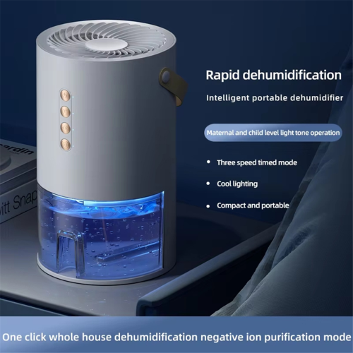 1000ml Dehumidifier for Home Office Negative Ions Damp Mold Black(EU) 1
