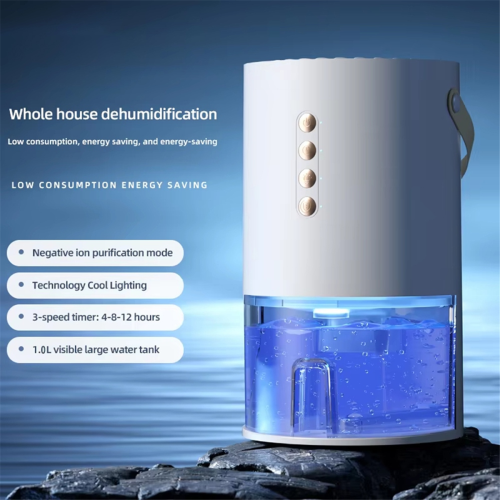 1000ml Dehumidifier for Home Office Negative Ions Damp Mold Black(EU) 2