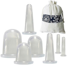 (1 Set, Transparent) Silicone Suction Cups Kit for Body Massage - 7 Pieces Set with Pain Relief Cupping Therapy