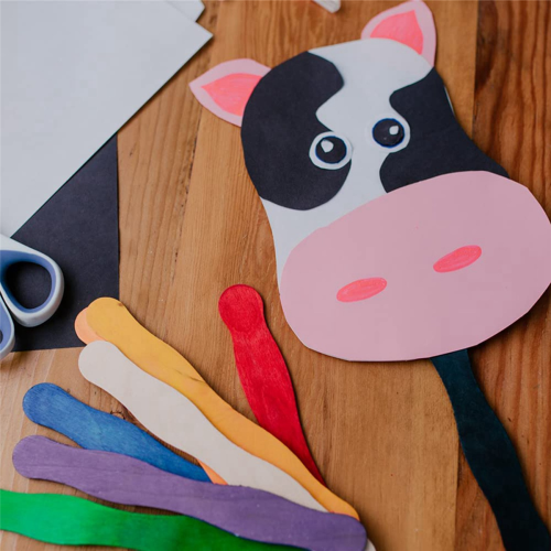 8-Zoll-Fächergriffe oder Farbmisch-100 Craft Popsicle für DIY Crafting 2