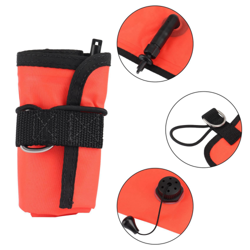 Boya de buceo de 1 m con tubo de señal SMB rojo 1