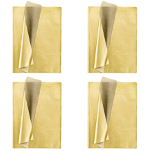 Papel de seda dorado, 100 hojas metalizado