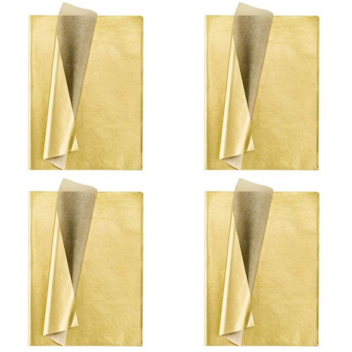 Gold Seidenpapier, 100 Blatt Metallic