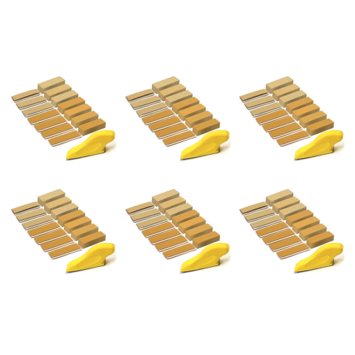Kit de lixadeira com 70 peças, bloco de lixa manual de 3,5 x 1 pol.