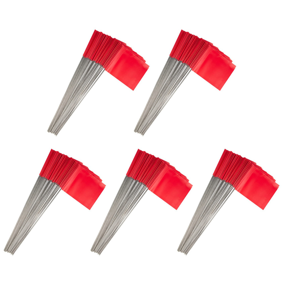 Confezione Da 50 Bandiere Di Segnalazione, Bandiere Rosse Da Giardino 15X4X5 Pollici, Bandiere Di Segnalazione-image