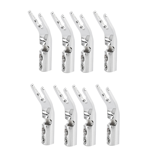 Schroefvork HiFi-luidsprekerspadeconnectorpluggen - zilver 2