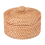 Handwoven Rattan Storage Box with Lid Wicker Fruit Cake Basket B 2