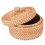 Handwoven Rattan Storage Box with Lid Wicker Fruit Cake Basket B 3