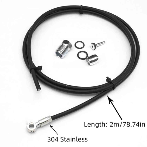 Fiets 2 Meter Remslang Kit Lijnbuis + Olienaald + Olijf + Rubberen Ringen 2