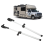 RV 310‑435mm Window Support Rod Telescopic Aluminium Alloy 7
