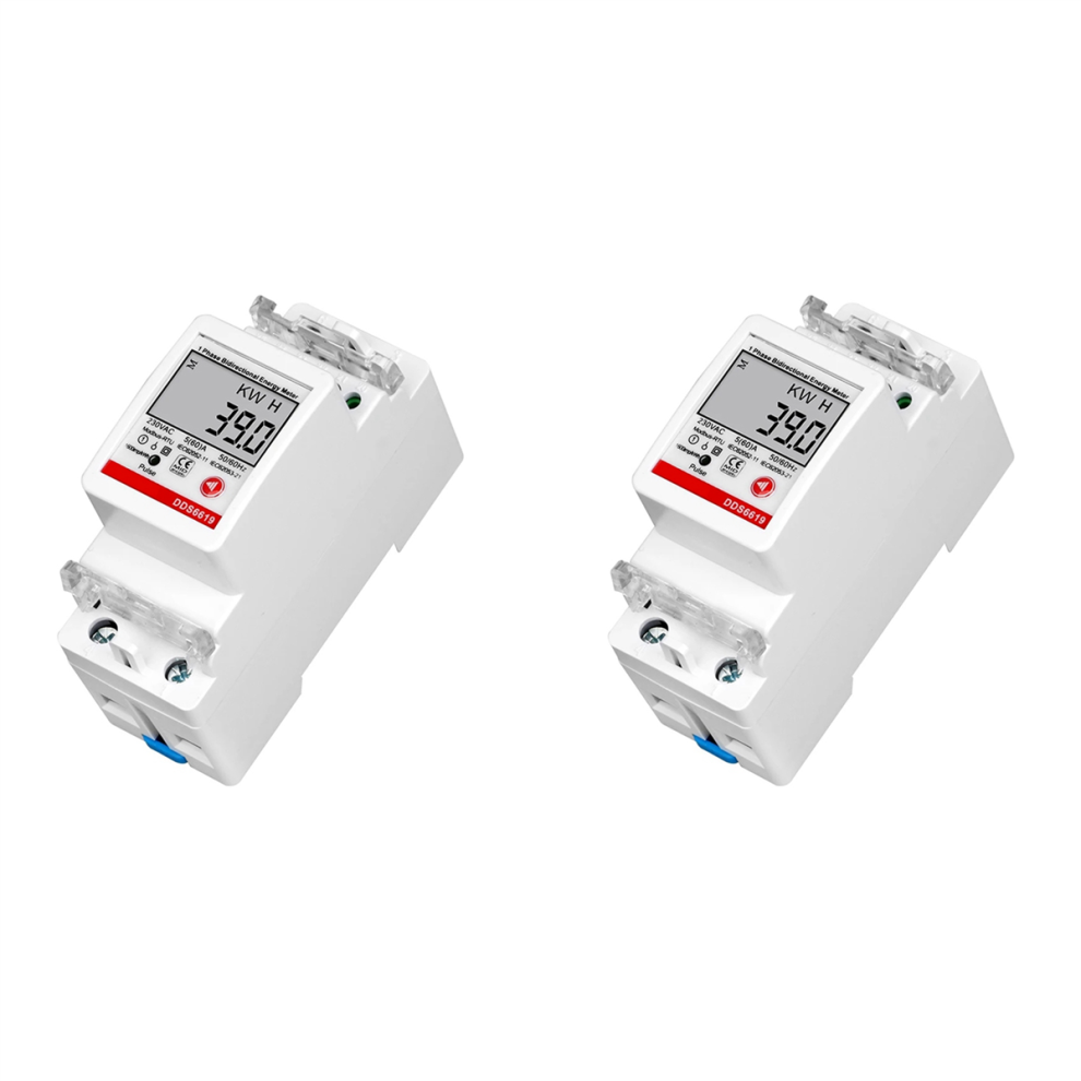 2P Din-Rail Single-Phase Energy Meter Ac220v 5(60)A With Rs485 Modbus 4712683765850