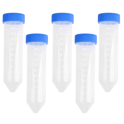 LDHHYH 50 provette con tappo a vite, 45 ml, in plastica, con tappo a vite, provette trasparenti per caramelle, piante, vaso di fiori