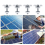 8Pcs Solar Panel Mounting Brackets, Clamps, for PV Solar Panel 35mm 5