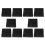 10pcs 12-Hole Screwdriver Bit Holder Black For Six Angle 6.35mm 1