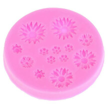 (1 Pcs, Pink) Floral Cake Decor Silicone Molds for Wedding Cake Making