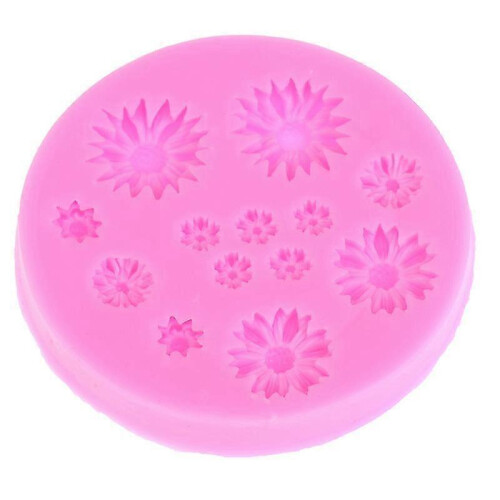 (1 Pcs, Pink) Floral Cake Decor Silicone Molds for Wedding Cake Making