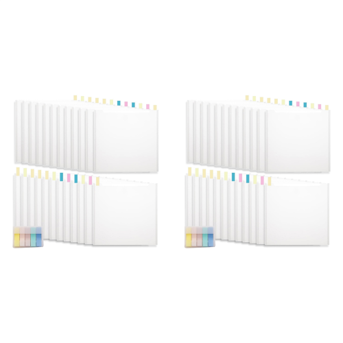 Organizador de papel para scrapbook com 24 peças, 12 x 13 polegadas, com 100 abas