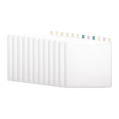 Organizador de papel para scrapbook com 24 peças, 12 x 13 polegadas, com 100 abas 1
