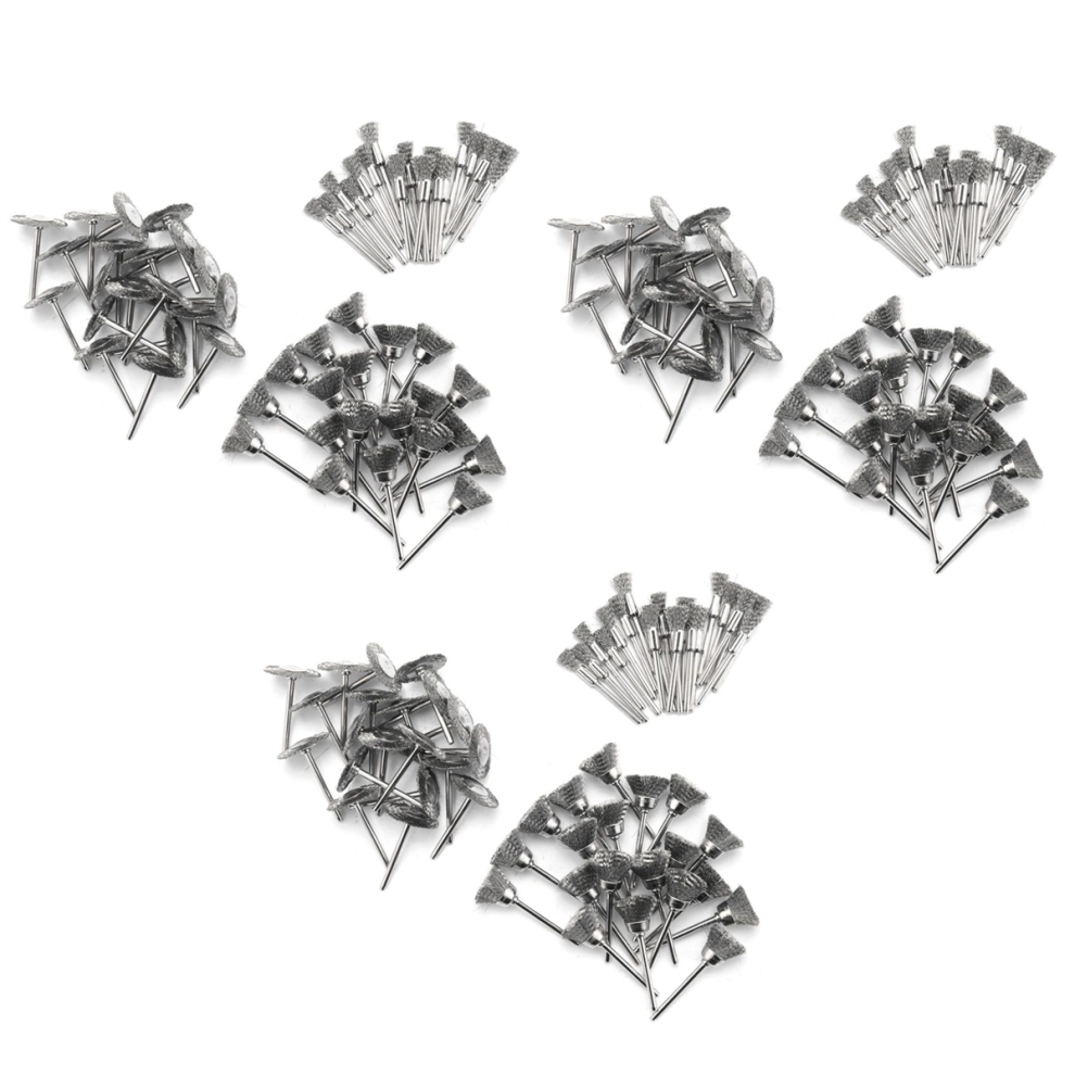 Steel Rotary Brush For 60Pcs 3Mm Shank Wire Wheel Brush Mini Drill 4714141570419