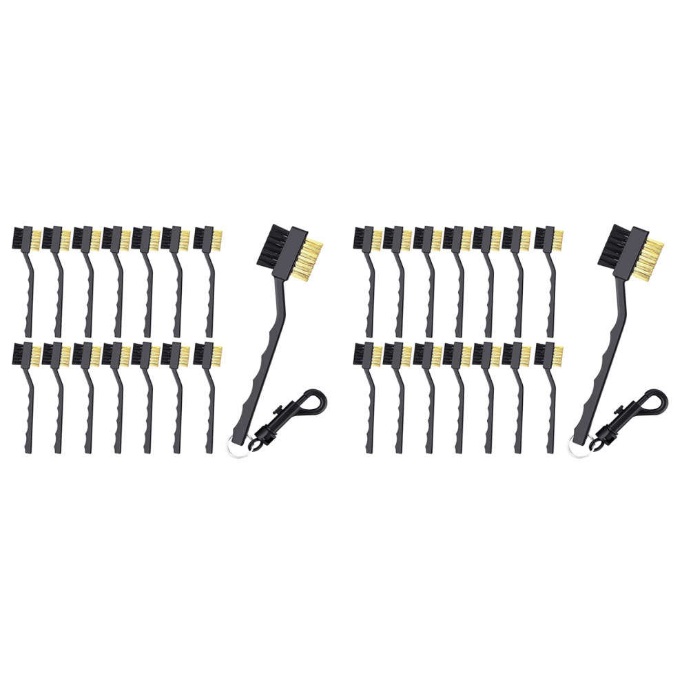 15Pcs Golf Club Brush and Club Groove Cleaner, with Clips Black-image-OPC-PJ286JF-NEW