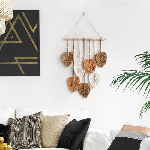 Wall Hanging Boho Room Home Decor Woven Aesthetic Wall Tapestry Khaki 2