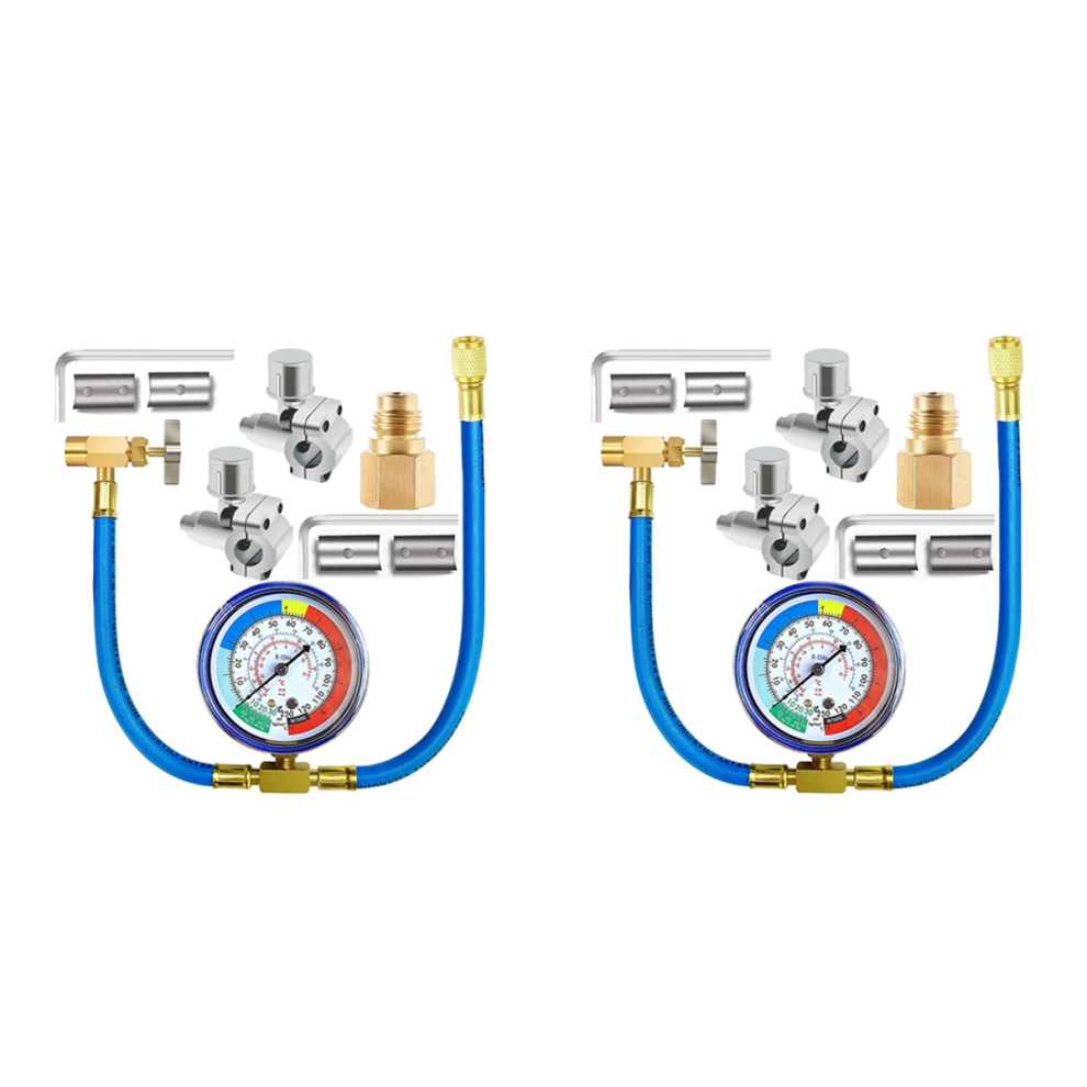 R134a Refrigerator Freon Recharge Hose Kit,Piercing Valve Refrigerant 4714141571843