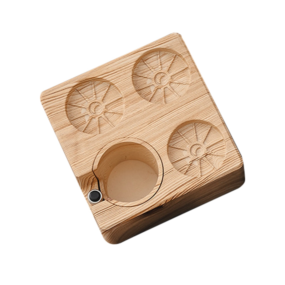 Supporto Per Portafiltro Per Stazione Di Pressatura Del CaffÃ¨, Venatura Del Legno Chiaro-image