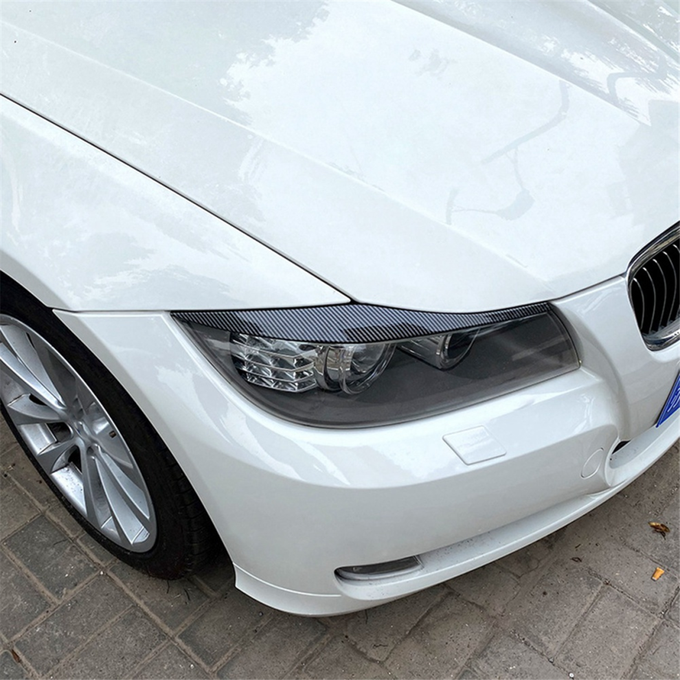 Headlight Cover Garnish Strip Eyebrow Cover Trim Sticker Glossy Black 4714141575940