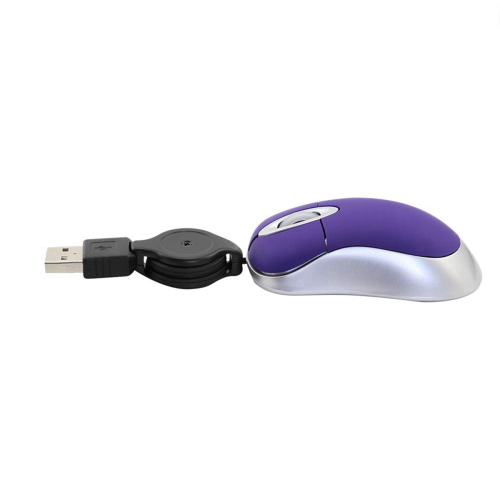 Mini USB Wired Mouse Retractable Tiny Small Mouse 1600 DPI Optical 1
