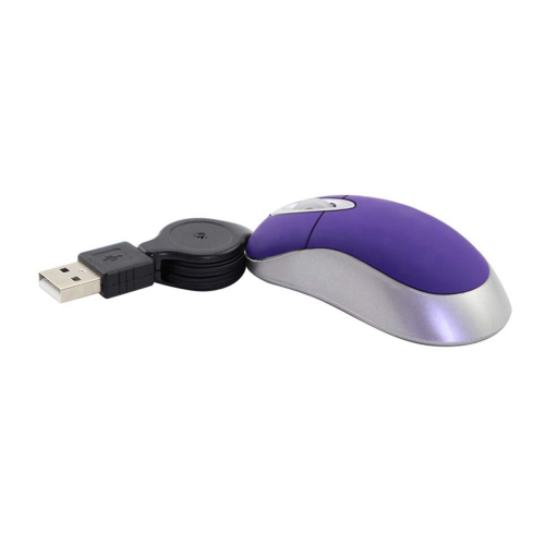 Mini USB Wired Mouse Retractable Tiny Small Mouse 1600 DPI Optical 2