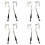 1 Pair Car Side Sliding Window Spring Kit Accessories for 1